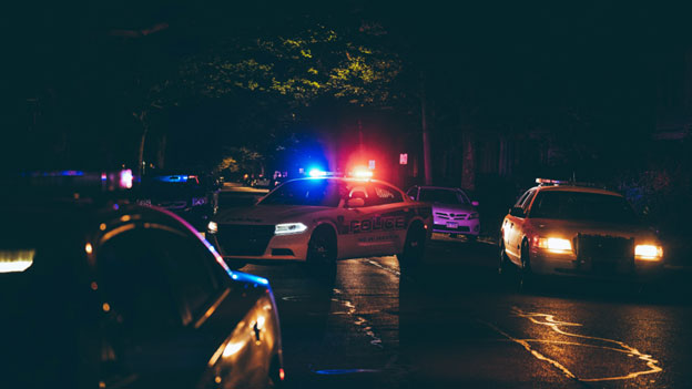 Police Car At Night